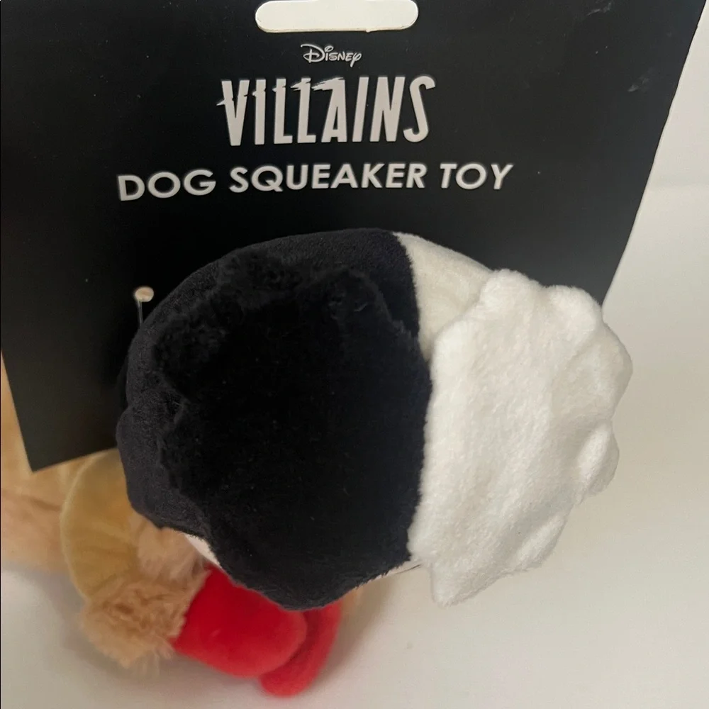 NWT Disney Villains Cruella Dog Squeaker Toy